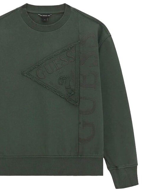KIDS Bluza dziecięca z haftowanym logo zielenina dżungli - Bluzy dziecięce