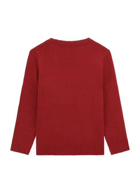 KIDS Sweter dziecięcy z okrągłym dekoltem chili czerwone - Swetry dziecięce