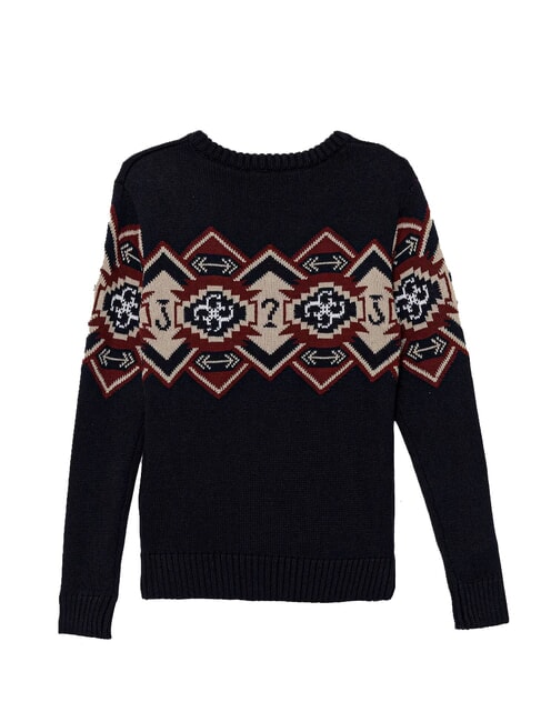 KIDS Sweter dziecięcy z haftowanym motywem inteligentnyniebieski - Swetry dziecięce