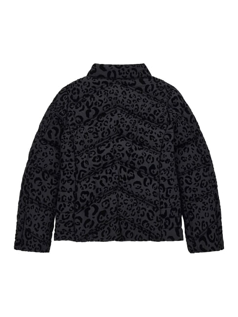 PADDED KIDS Kurtka puchowa ze zwierzęcym nadrukiem czarny / czarny stado - Kurtki dziecięce