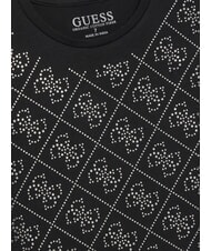 GUESS KIDS Koszulka z kr&oacute;tkim rękawem i logo wysadzanym kryształkami odrzutowiec - Koszulka dziecięca - 3