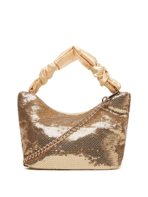 GIRLS SEQUINS Mini torebka z cekinami jasnozłoty - Torby damskie
