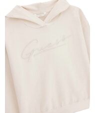 GUESS KIDS Bluza z kapturem z haftowanym logo Toskański piasek - Bluzy dziecięce - 3
