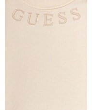GUESS KIDS Bluza dziewczęca z okrągłym dekoltem i haftowanym logo piwonia brzoskwiniowa - Bluzy dziecięce - 3