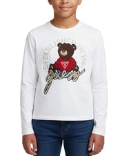 GUESS KIDS Koszulka z długim rękawem z misiem czysto biały - Koszulka dziecięca - 3