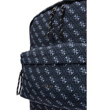 GUESS GIRL Plecak z materiału z logo 4g niebieski aop - Torby damskie - 4