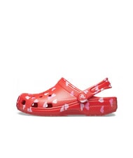 CROCS CLASSIC VDAY Damskie kapcie-chodaki wiśniowo-czerwony - Buty uniseks - 4