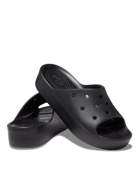 CLASSIC PLATFORM Damskie kapcie na platformie czarny - Buty damskie
