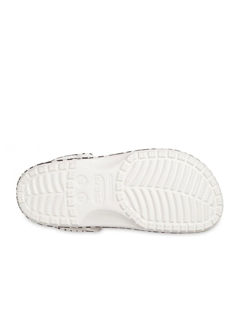 CLASSIC WARPED Kapcie sabot unisex z nadrukiem biały/czarny - Buty uniseks