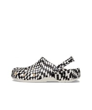 CROCS CLASSIC WARPED Kapcie sabot unisex z nadrukiem biały/czarny - Buty uniseks - 4