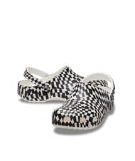 CROCS CLASSIC WARPED Kapcie sabot unisex z nadrukiem biały/czarny - Buty uniseks - 6