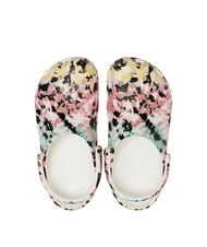 CROCS CLASSIC TIEDYE Damskie kapcie sabot z nadrukiem wielokolorowy/biały - Buty damskie - 3