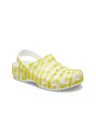 CROCS CLASSIC GINGHAM Damskie kapcie sabot z nadrukiem - Buty damskie