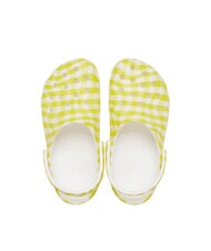 CROCS CLASSIC GINGHAM Damskie kapcie sabot z nadrukiem lilia dzienna - Buty damskie - 3