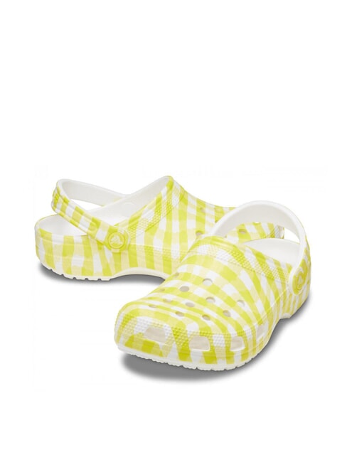 CLASSIC GINGHAM Damskie kapcie sabot z nadrukiem lilia dzienna - Buty damskie