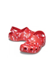 CROCS CLASSIC VDAY KIDS Dziewczęce kapcie-chodaki wiśniowo-czerwony - Buty dziecięce - 6