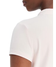 GUESS MOCK NECK ALL OVER 4G Koszulka o dopasowanym kroju z kryształkami delikatny r&oacute;ż - Koszulki i topy damskie - 4
