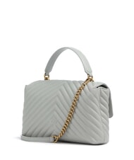 PINKO CLASSIC LADY LOVE BAG Worek typu puff w jodełkę perłowo-szaro-antyczne złoto - Torby damskie - 2