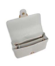PINKO CLASSIC LADY LOVE BAG Worek typu puff w jodełkę perłowo-szaro-antyczne złoto - Torby damskie - 4
