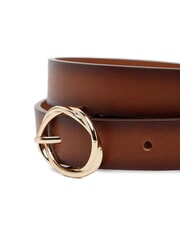 TOMMY HILFIGER TH CHIC BURNISHED Pasek sk&oacute;rzany damski koniak / trzcina cukrowa mono - Paski - 3