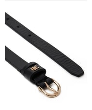 TOMMY HILFIGER TH LOGO Cienki sk&oacute;rzany pasek damski czarny - Paski - 2