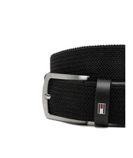 TOMMY HILFIGER DENTON ELASTIC Męski pasek z tkaniny tkanej czarny - Paski - 3