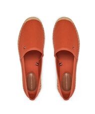 TOMMY HILFIGER TH Espadryle damskie z pł&oacute;tna czerwony - Buty damskie - 3