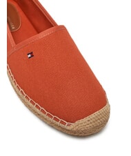 TOMMY HILFIGER TH Espadryle damskie z pł&oacute;tna czerwony - Buty damskie - 4