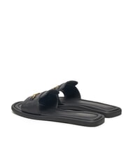 TOMMY HILFIGER TH Sk&oacute;rzane kapcie z logo czarny - Buty damskie - 5