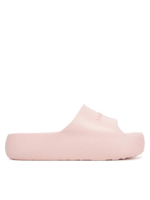 CHUNKY POOL SLIDE Damskie kapcie na platformie delikatny r&oacute;ż - Buty damskie