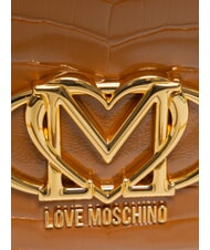 LOVE MOSCHINO CROCO Convertible Torba na ramię / torba crossbody wielbłąd2 - Torby damskie - 3