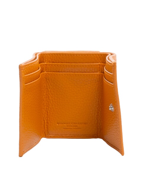 WALLETS GRAIN Mały portfel ze sk&oacute;ry młotkowanej przyprawa - Portfele damskie