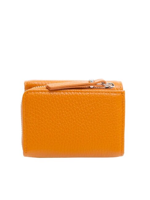 WALLETS GRAIN Mały portfel ze sk&oacute;ry młotkowanej przyprawa - Portfele damskie