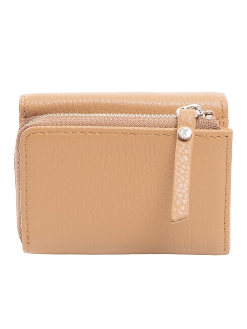 WALLETS GRAIN Mały portfel ze sk&oacute;ry młotkowanej glina - Portfele damskie