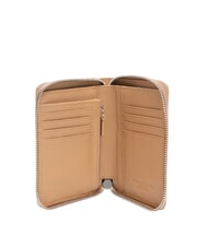 GIANNI CHIARINI GRAIN Sk&oacute;rzany portfel zapinany na zamek glina - Portfele damskie - 2