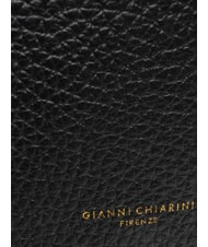 GIANNI CHIARINI CECILE Torba na ramię ze sk&oacute;ry młotkowanej Czarny - Torby damskie - 3