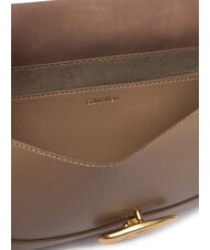 CALVIN KLEIN SUEDED ENGRAVED Torba na ramię pustynny szary - Torby damskie - 4
