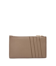CALVIN KLEIN EMBOSSED LOGO Płaski uchwyt na karty pustynny szary - Portfele damskie - 2