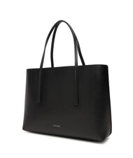 CALVIN KLEIN EMBOSSED LOGO Torba na ramię czarny/prażony kokos - Torby damskie - 2