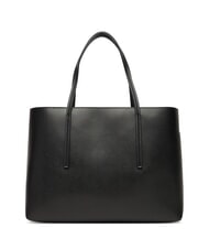 CALVIN KLEIN EMBOSSED LOGO Torba na ramię czarny/prażony kokos - Torby damskie - 3