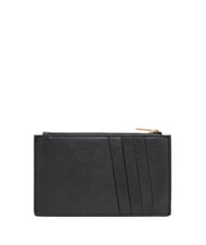 CALVIN KLEIN EMBOSSED LOGO Płaski uchwyt na karty czarny/prażony kokos - Portfele damskie - 2