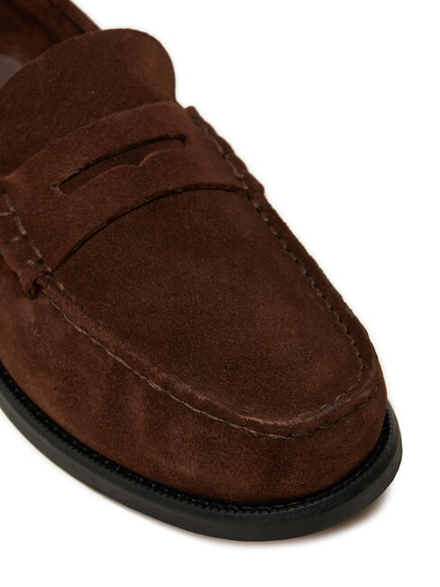 CLASSIC HILFIGER Mokasyny ze sk&oacute;ry zamszowej brązowy - Buty męskie