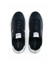 TOMMY HILFIGER MODERN CUPSOLE STRIPES Sk&oacute;rzane trampki pustynne niebo - Buty męskie - 4