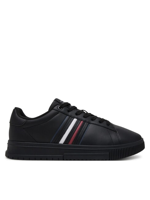 MODERN CUPSOLE STRIPES Sk&oacute;rzane trampki czarny - Buty męskie