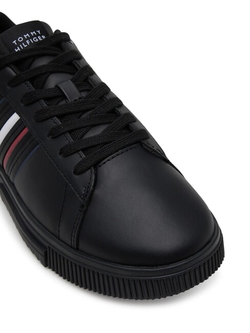 MODERN CUPSOLE STRIPES Sk&oacute;rzane trampki czarny - Buty męskie