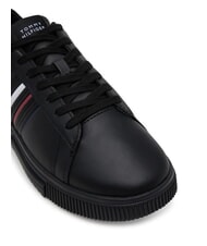 TOMMY HILFIGER MODERN CUPSOLE STRIPES Sk&oacute;rzane trampki czarny - Buty męskie - 3