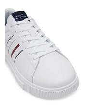 TOMMY HILFIGER MODERN CUPSOLE STRIPES Sk&oacute;rzane trampki biały - Buty męskie - 3