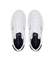 TOMMY HILFIGER MODERN CUPSOLE STRIPES Sk&oacute;rzane trampki biały - Buty męskie - 4
