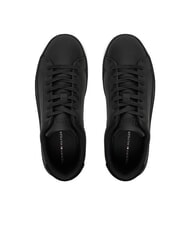 TOMMY HILFIGER COURT BETTER Sk&oacute;rzane trampki czarny - Buty męskie - 4