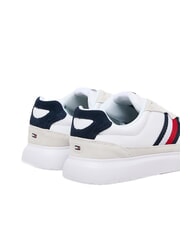 TOMMY HILFIGER LIGHT CUPSOLE MIX Sk&oacute;rzane trampki jasnobiały/andorra - Buty męskie - 3